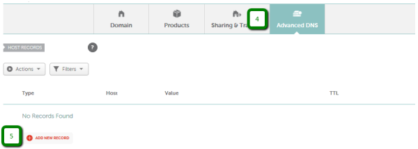 Namecheap: Advanced DNS
